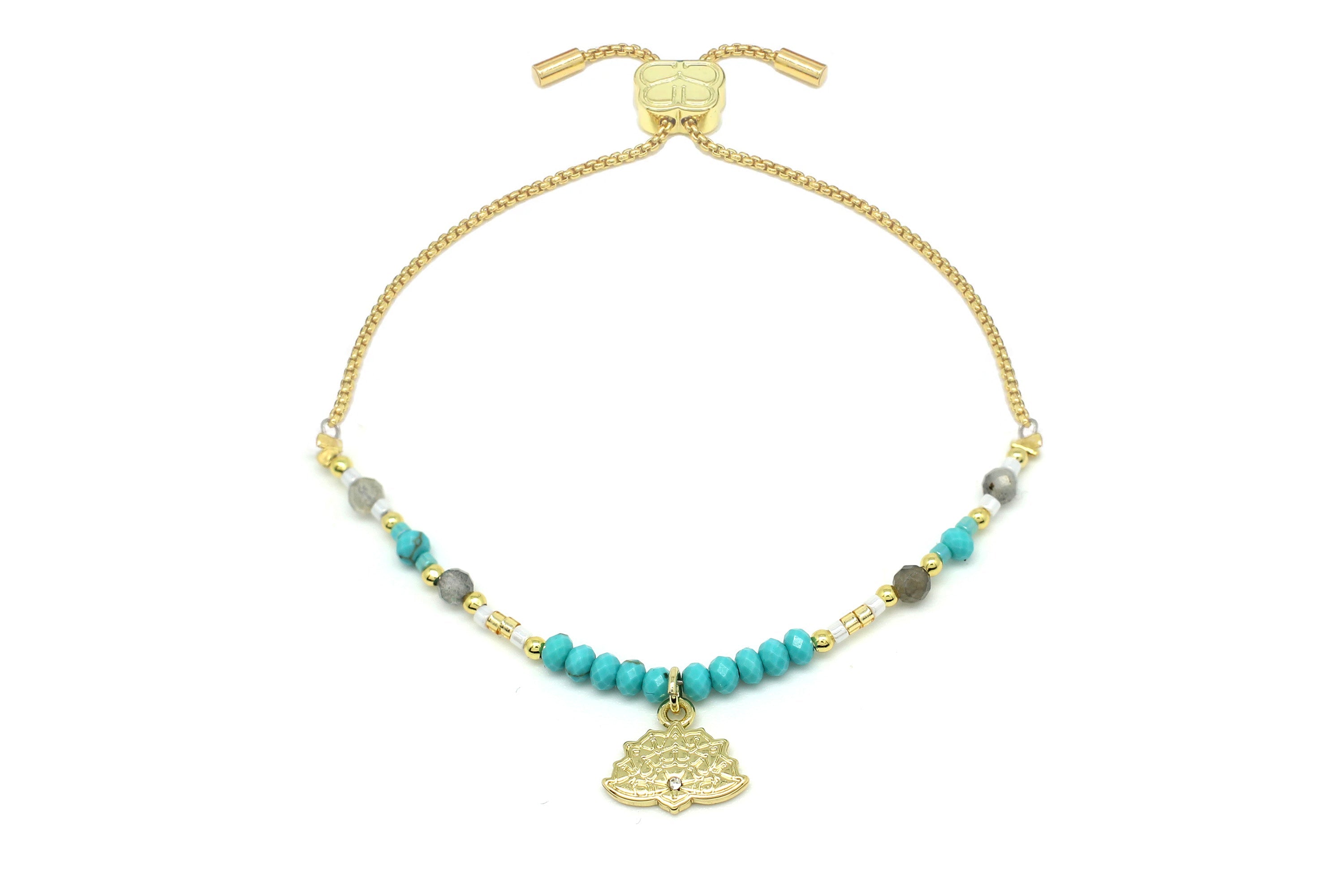 Lutea Charm Turquoise Labradorite Bracelet