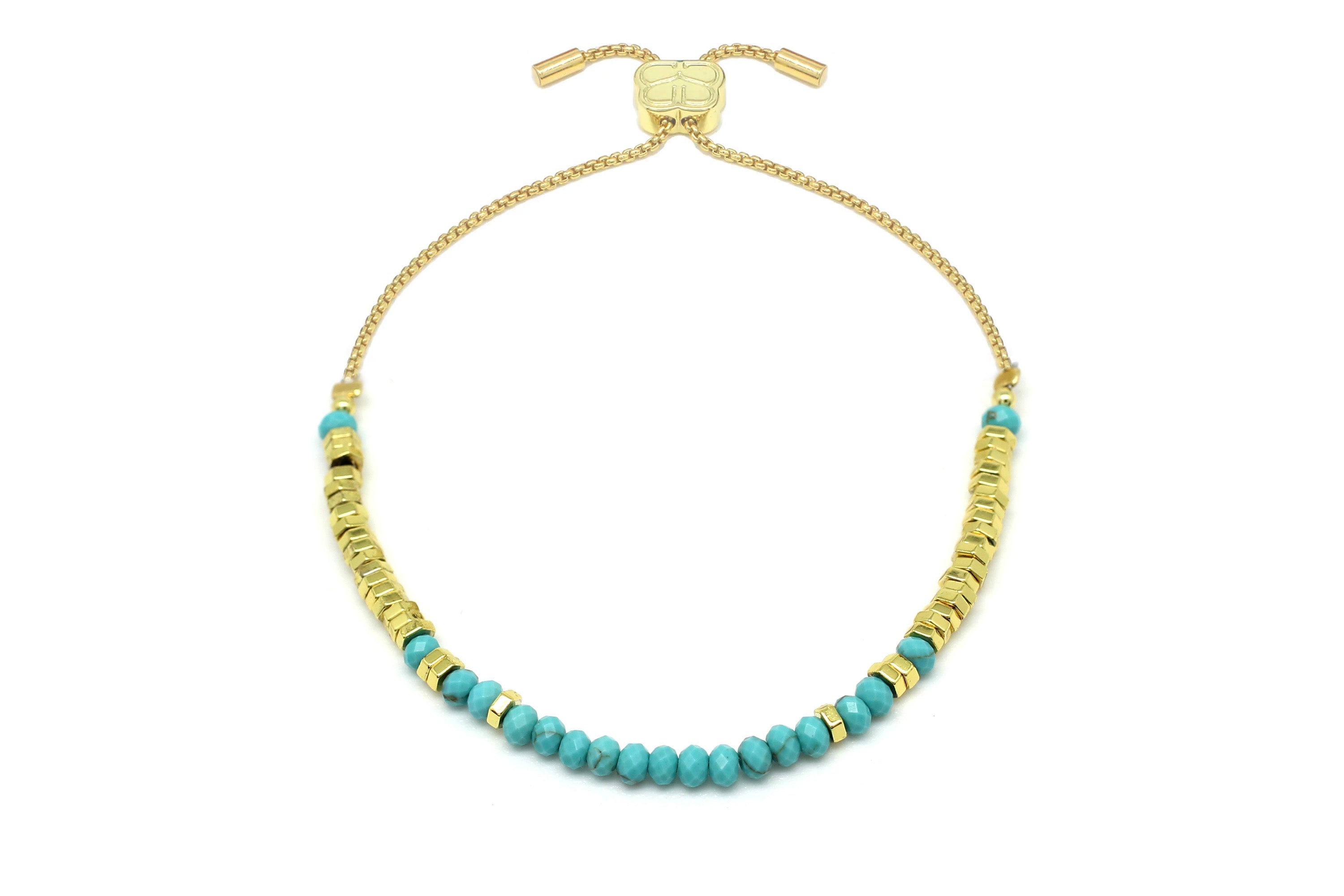Tersina Turquoise & Gold Bracelet