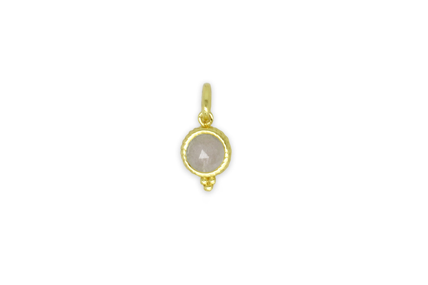 Labradorite Gold Necklace Charm - Boho Betty