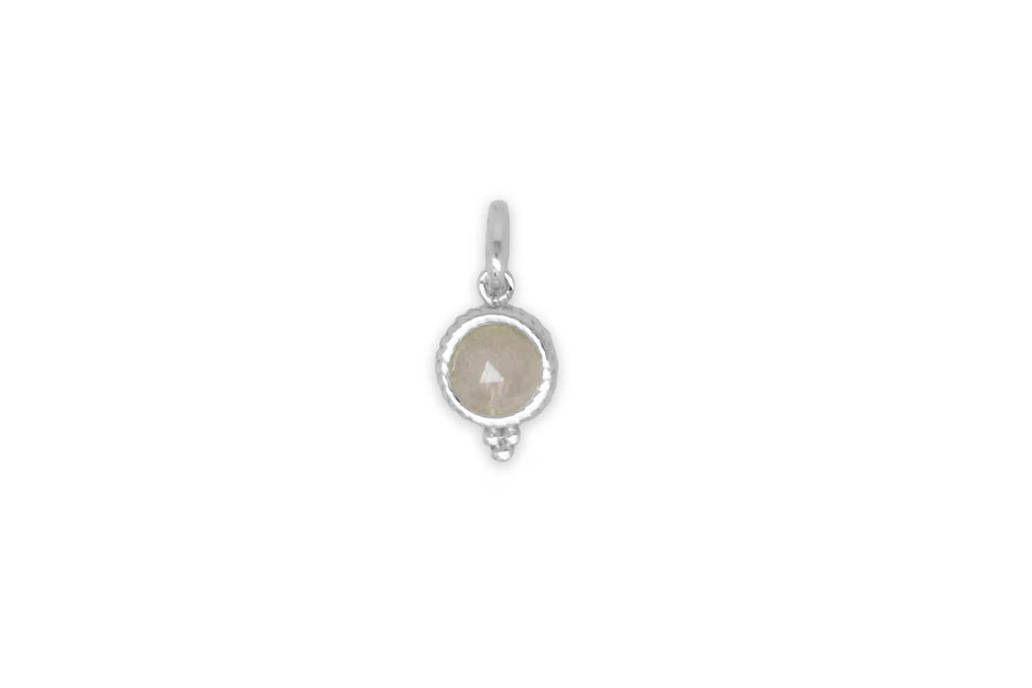 Labradorite Silver Necklace Charm - Boho Betty