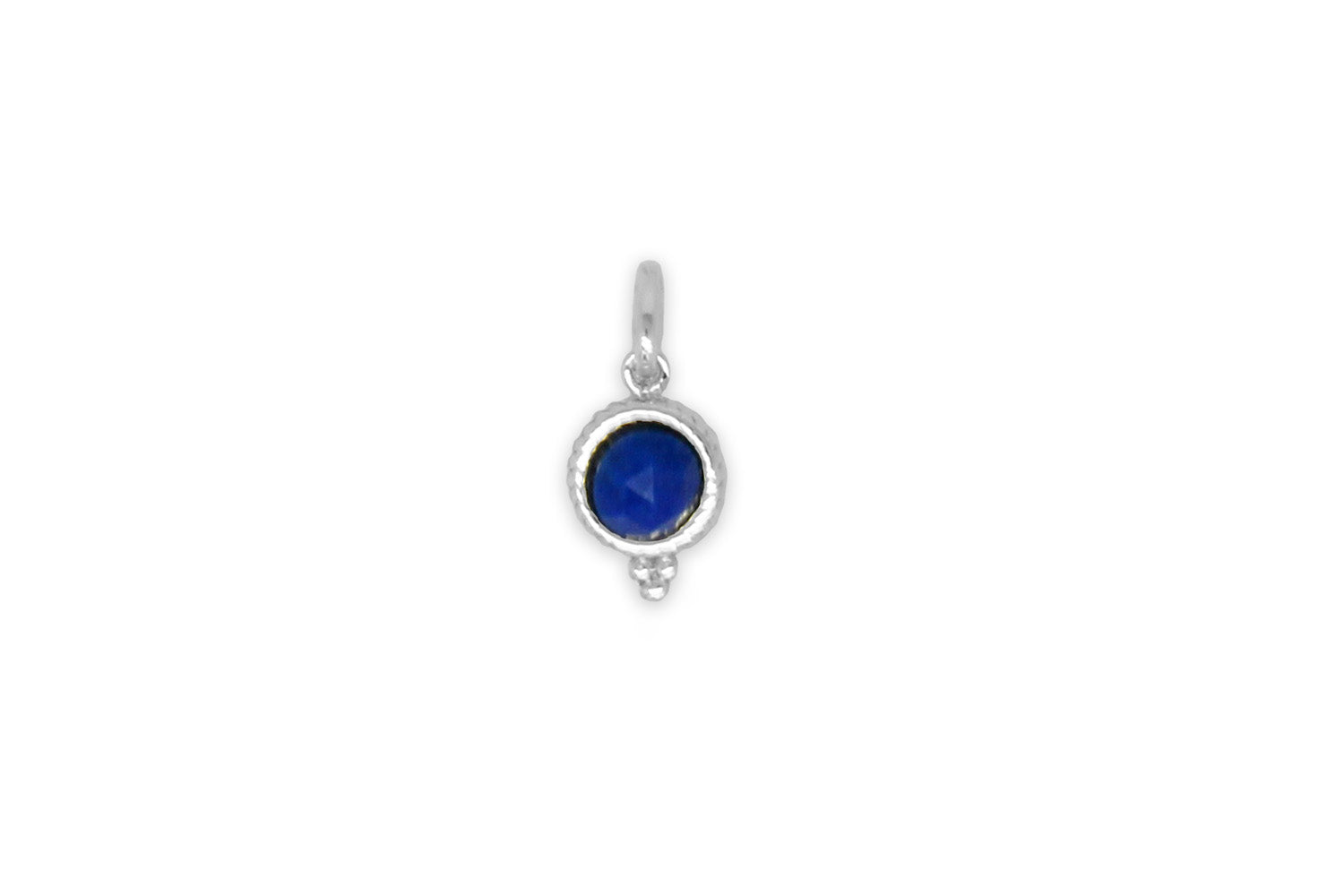 Lapis Lazuli Silver Necklace Charm - Boho Betty