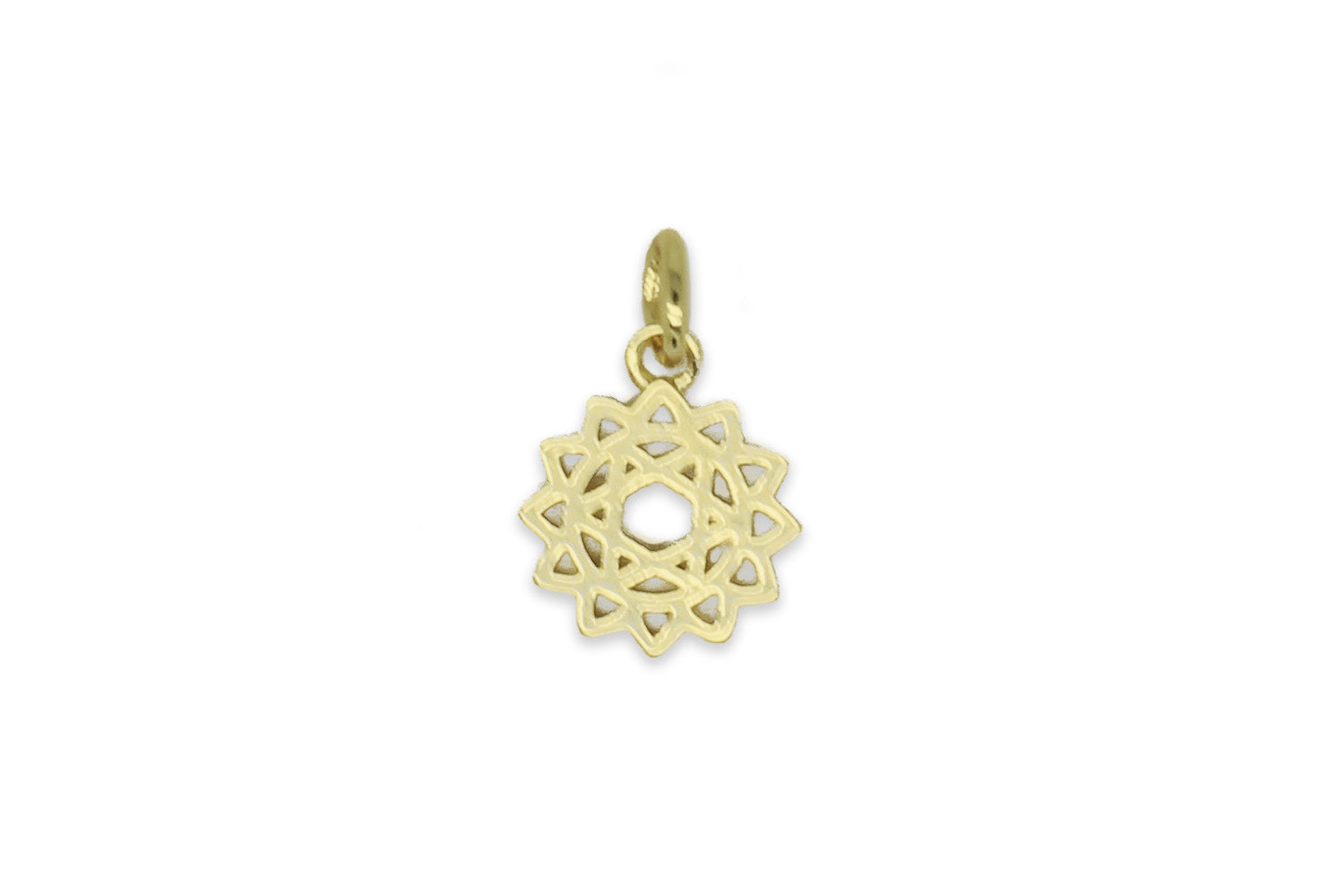 Heart Chakra Gold Necklace Charm - Boho Betty