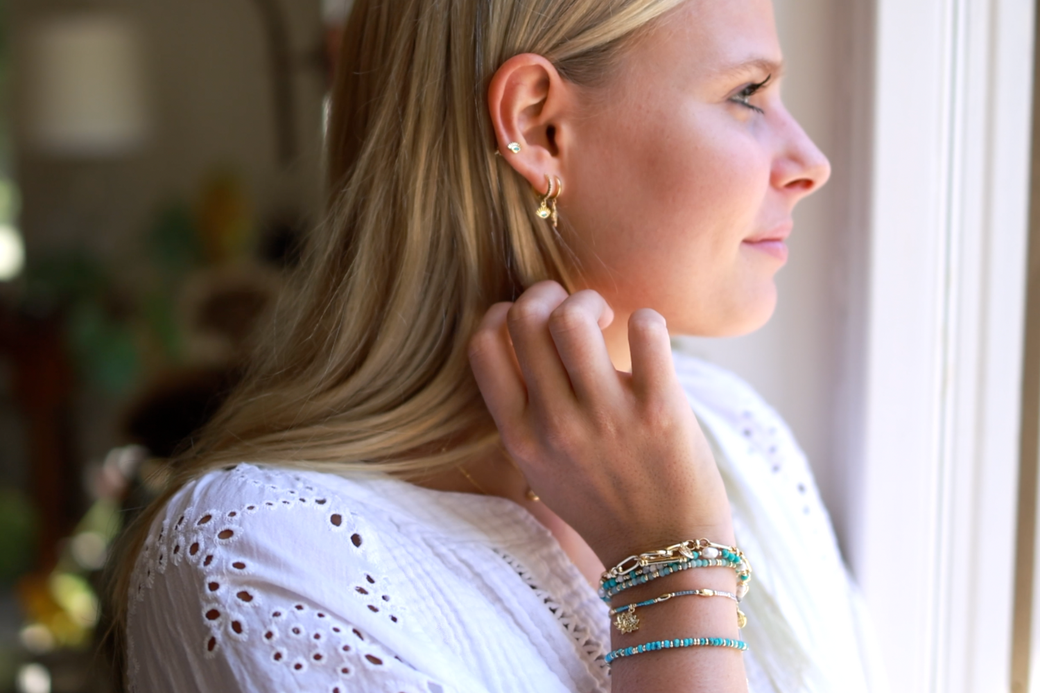 Mystical Amazonite Gold Bracelet - Boho Betty