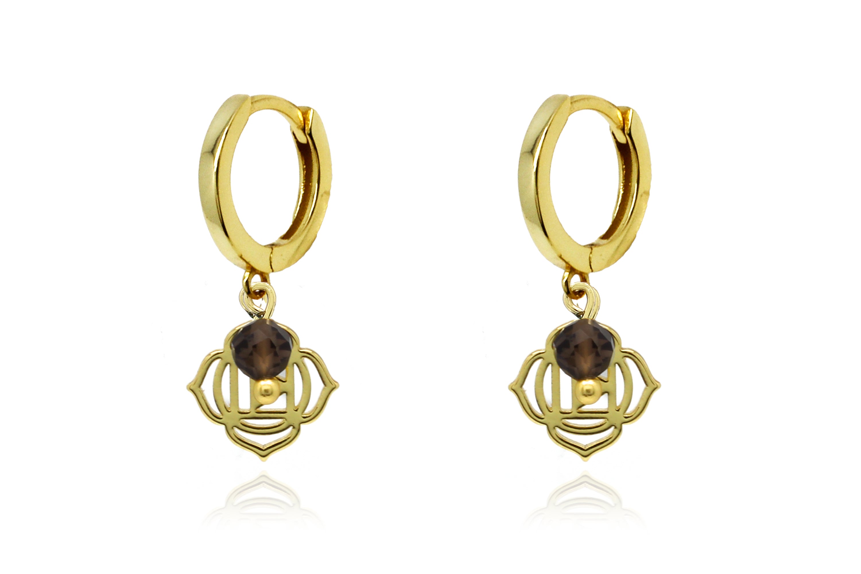 Root Chakra Gold Hoop Earring - Boho Betty