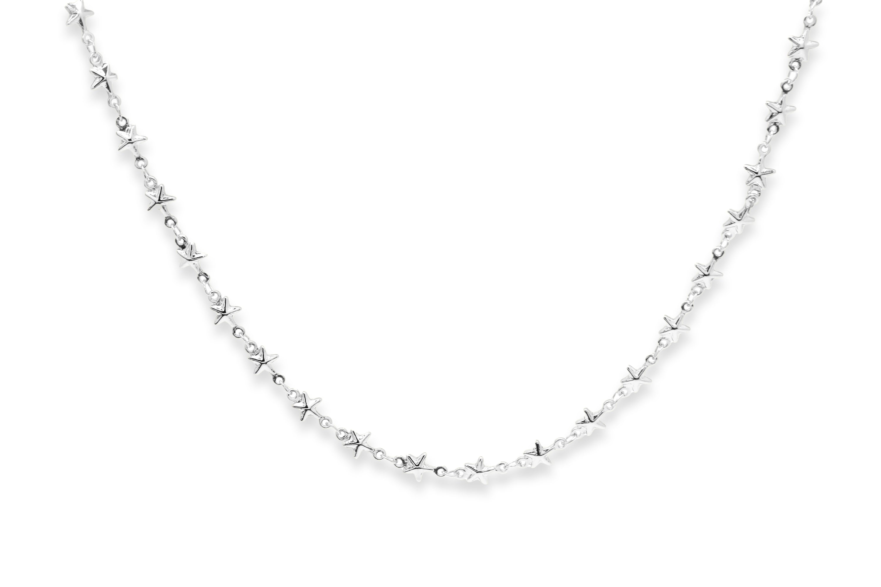 Delos Multi Star Silver Necklace - Boho Betty