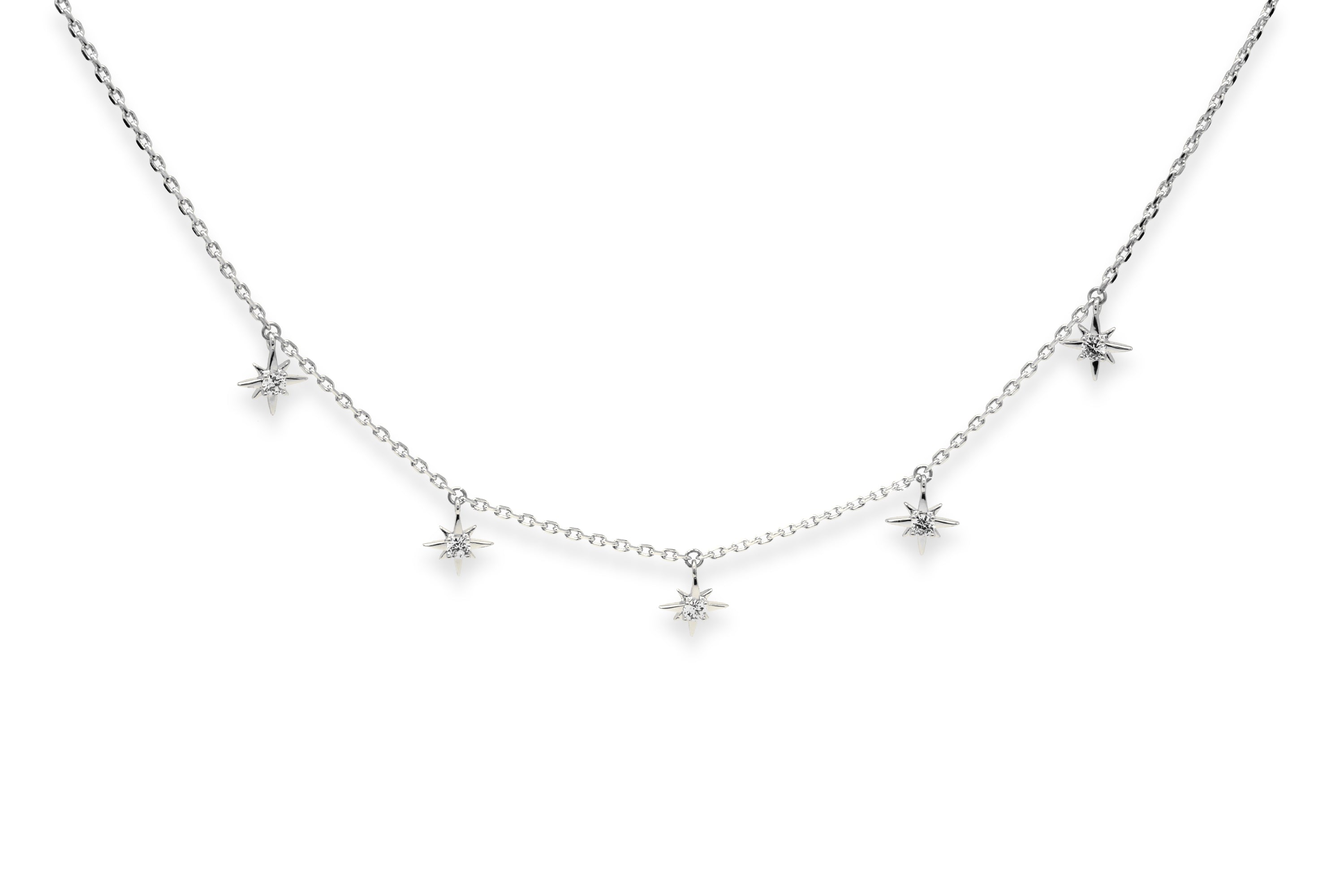 Latone 5 Star Silver necklace - Boho Betty