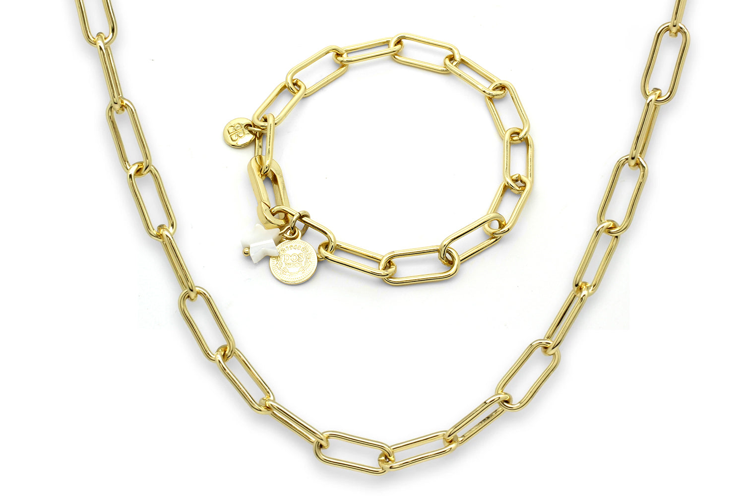 Notus Gold Necklace and Bracelet Set - Boho Betty
