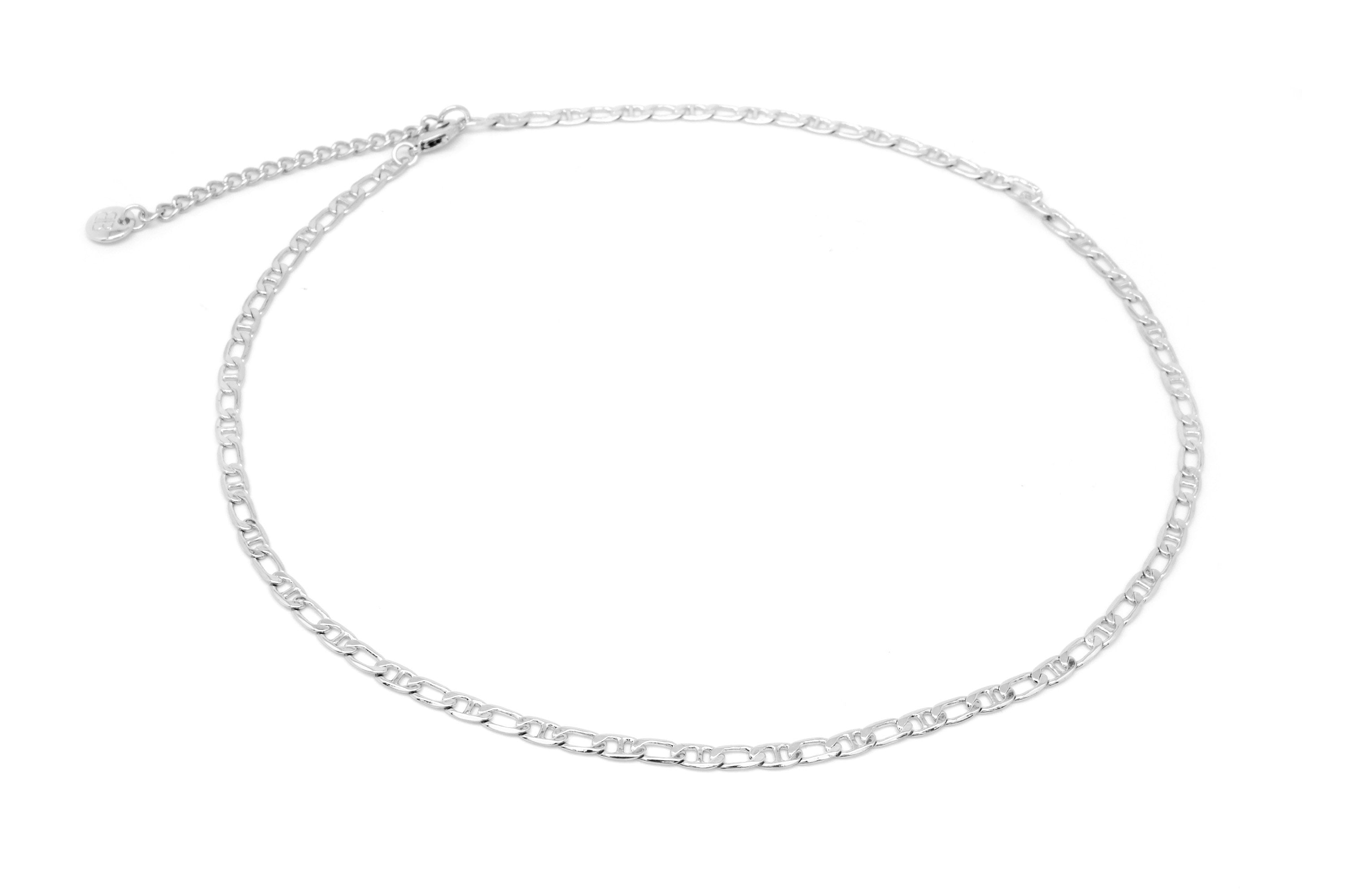 Sobek Silver Link Chain Necklace - Boho Betty