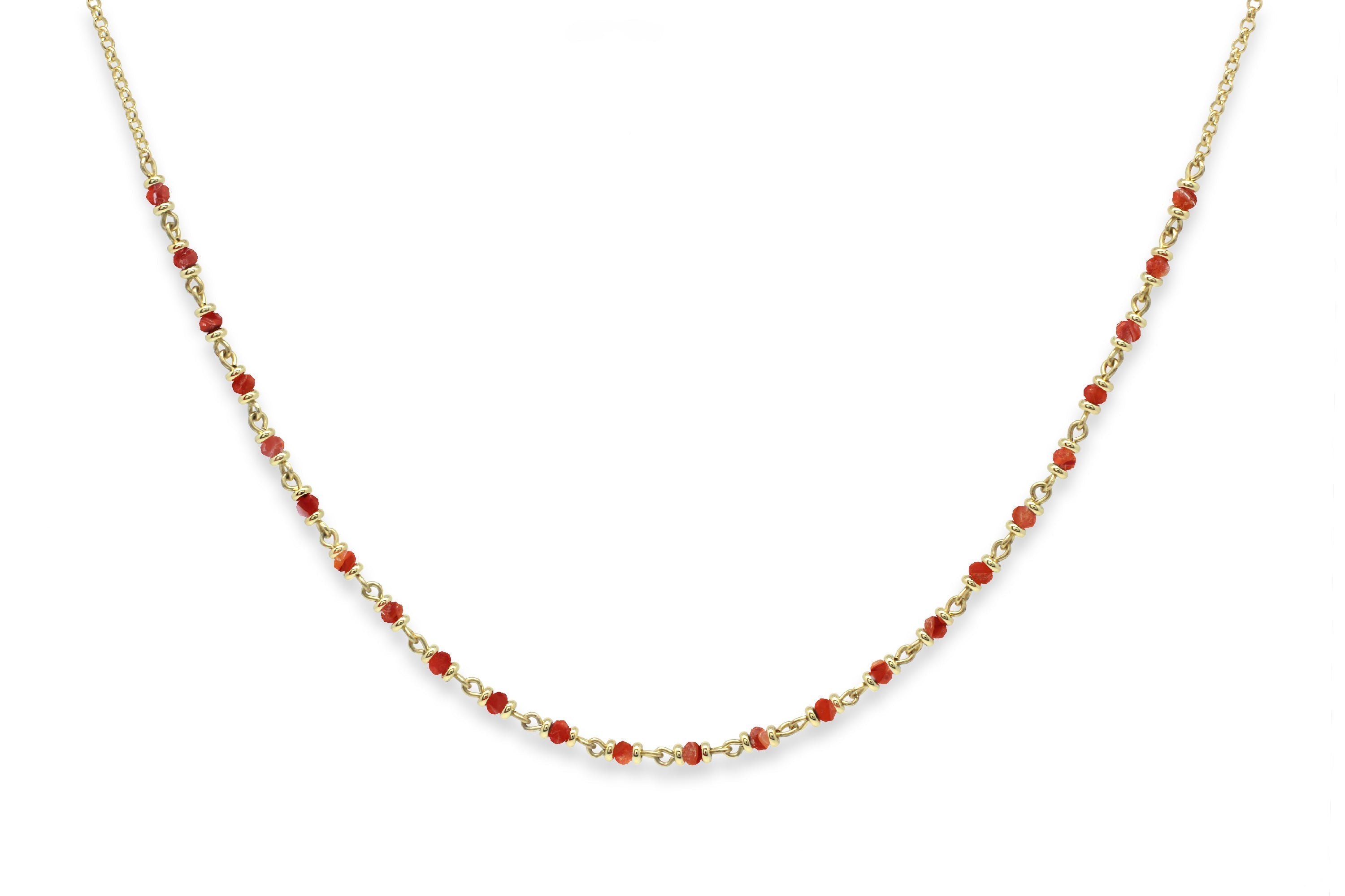 Panacea Carnelian Gold Gemstone Necklace - Boho Betty