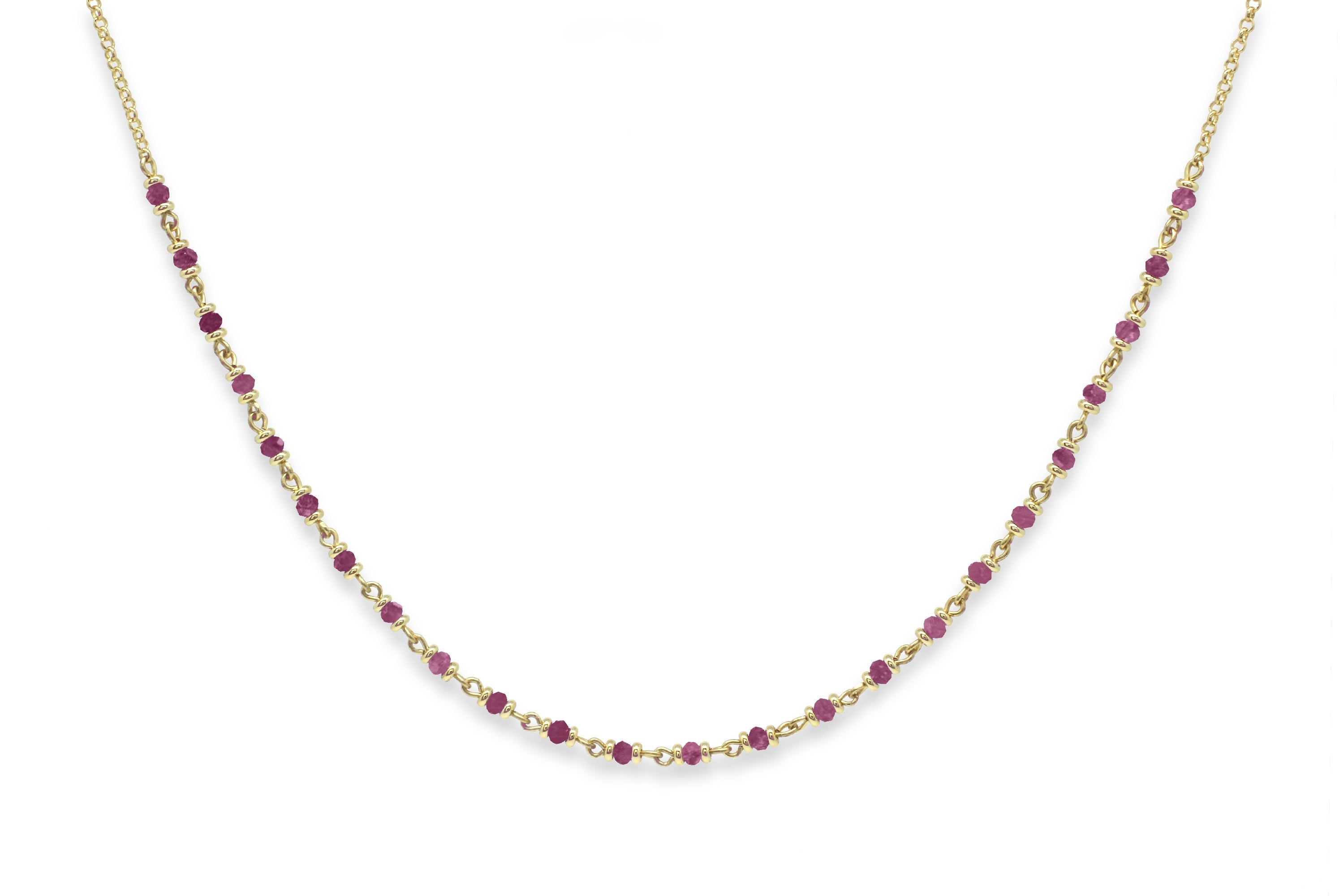 Panacea Pink Tourmaline Gold Gemstone Necklace - Boho Betty