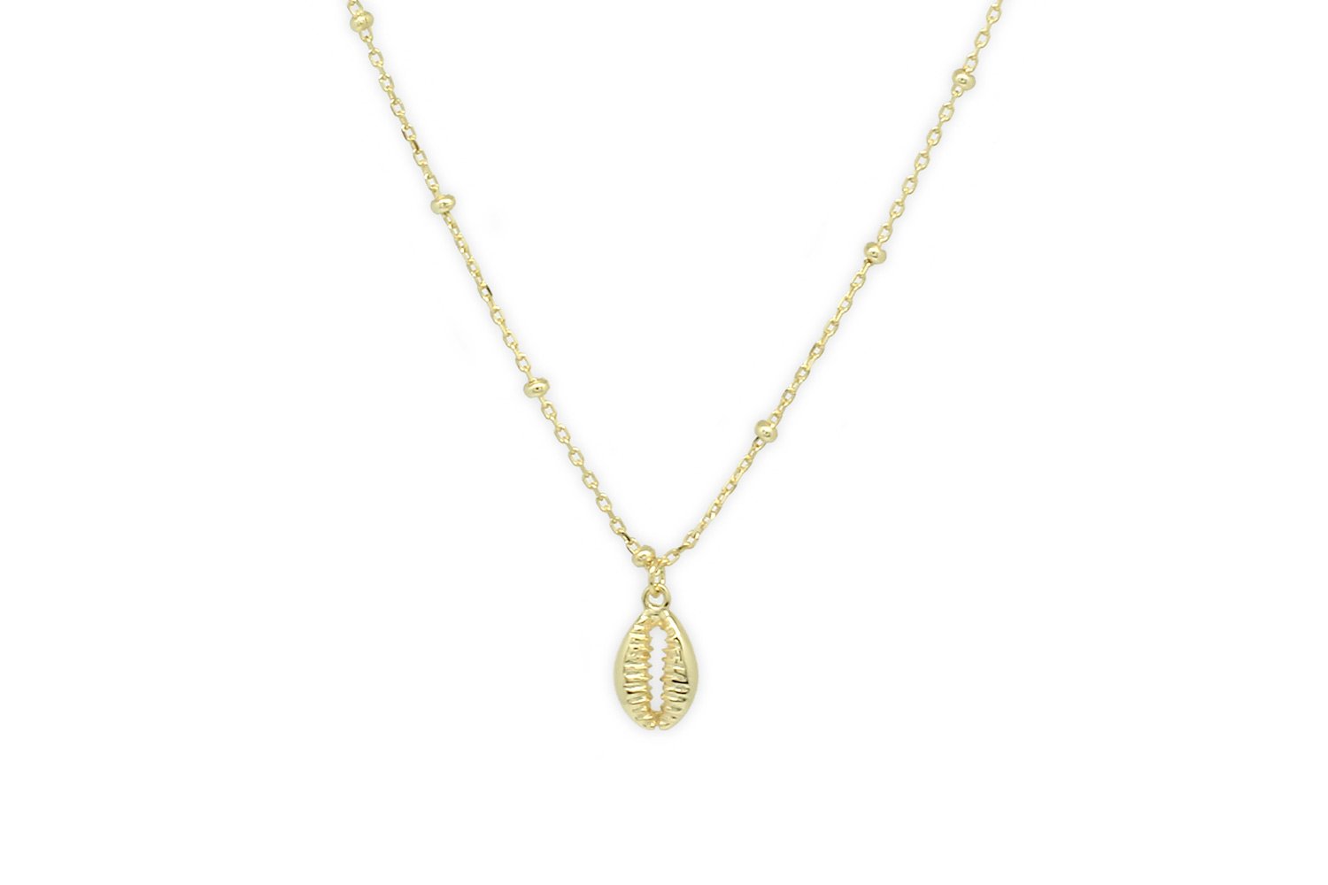 Bellini Sterling Silver Gold Shell Necklace - Boho Betty USA