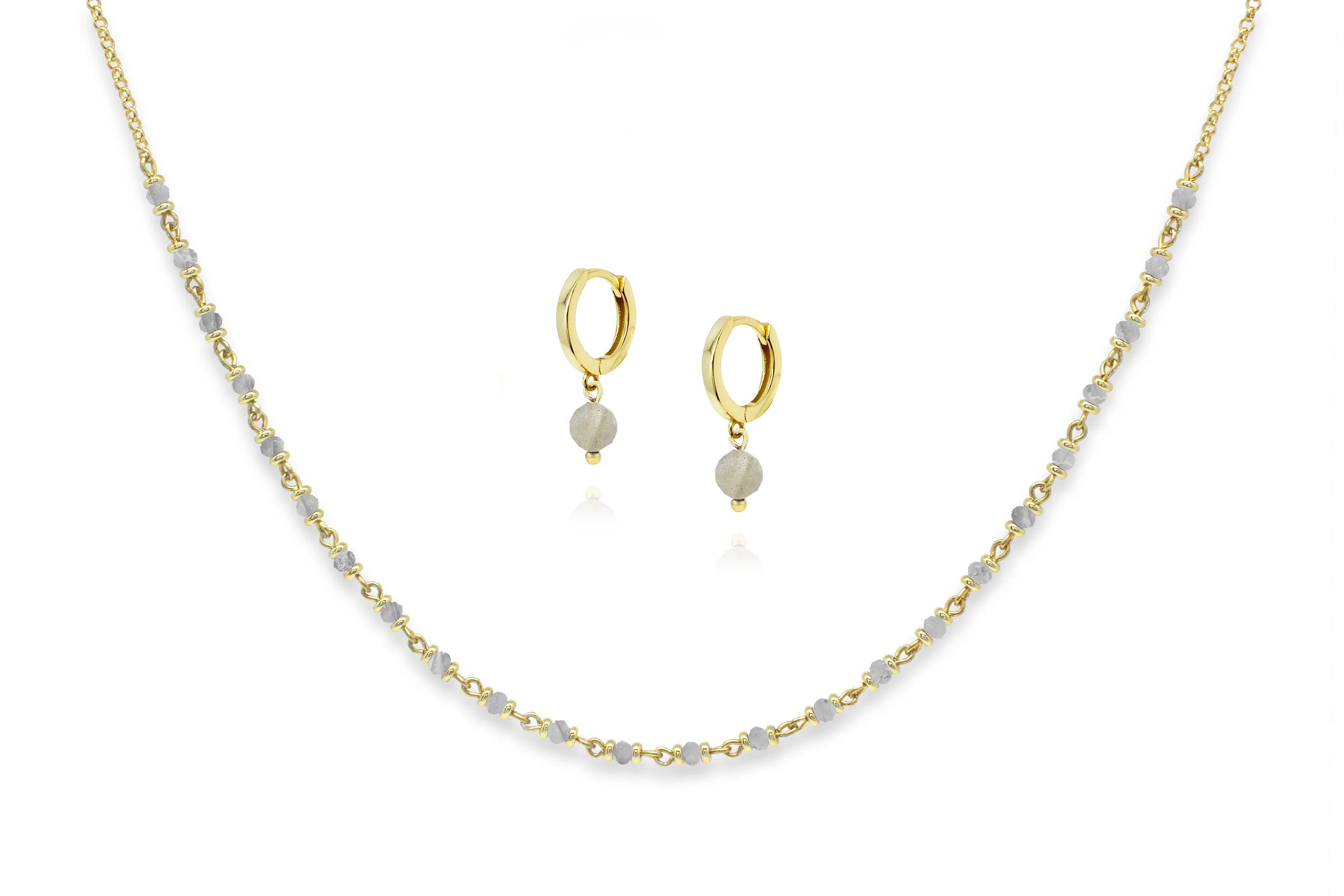 Panacea Gold Necklace & Earring Gift Set