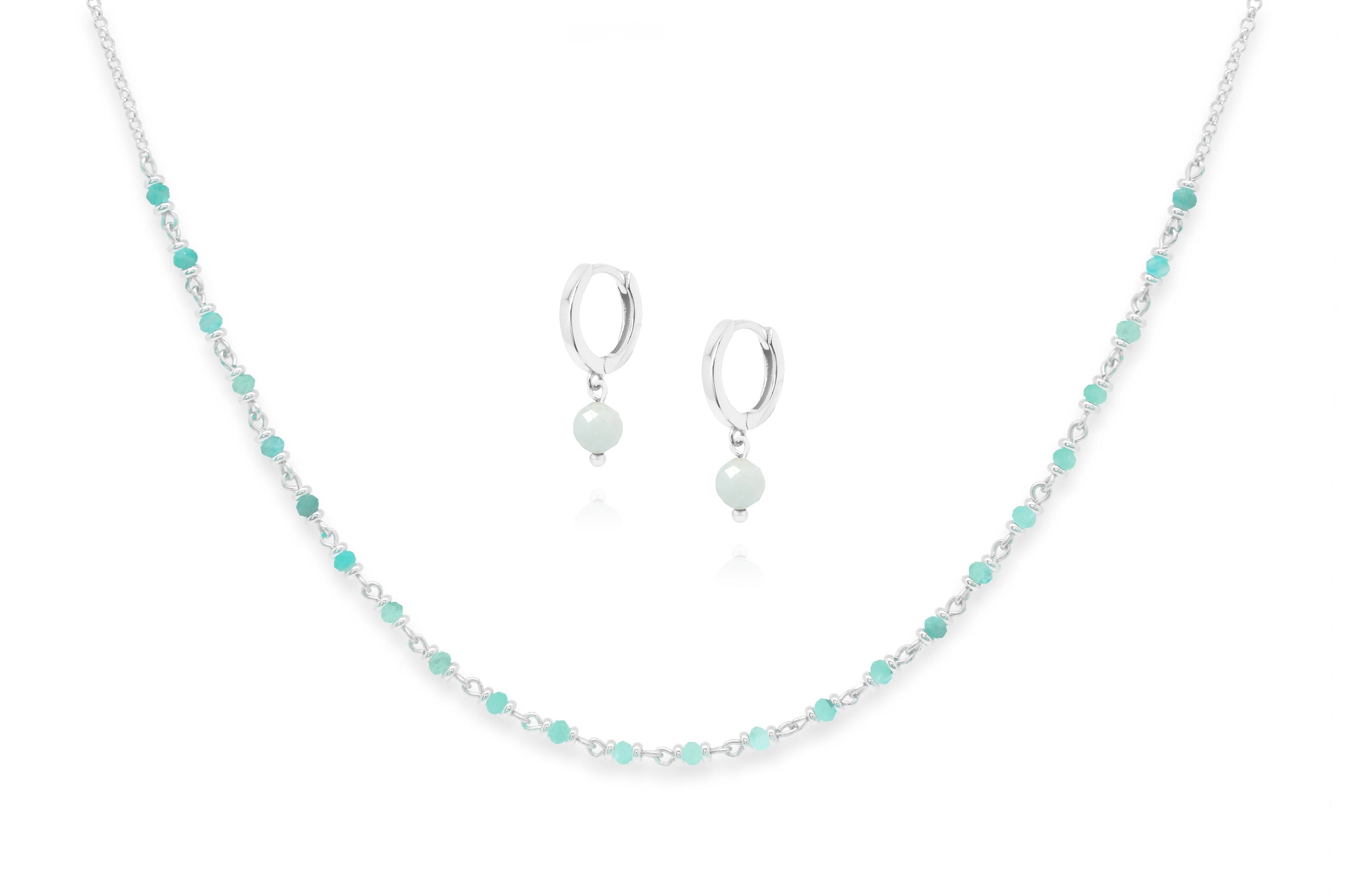 Panacea Silver Necklace & Earring Gift Set