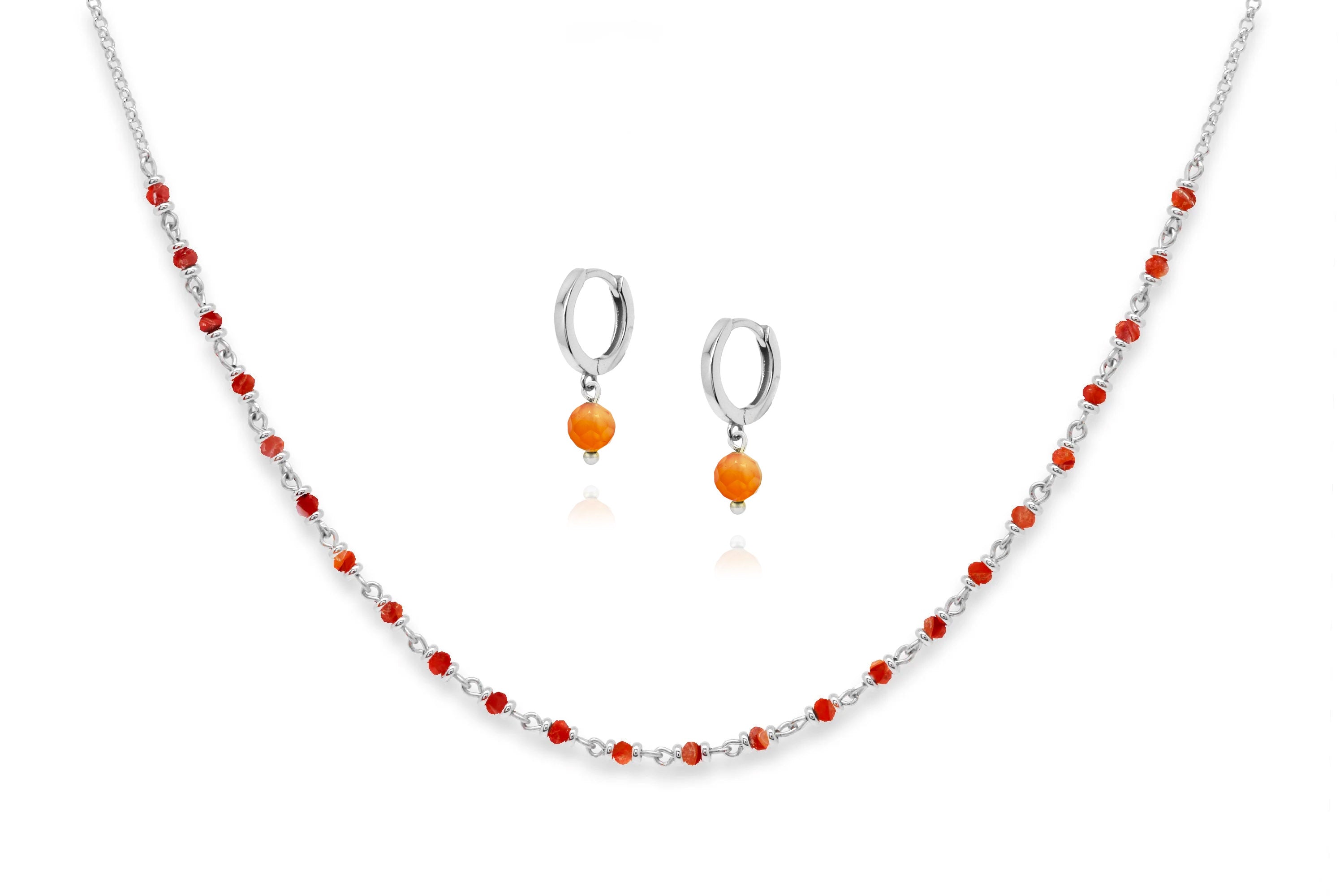Panacea Silver Necklace & Earring Gift Set