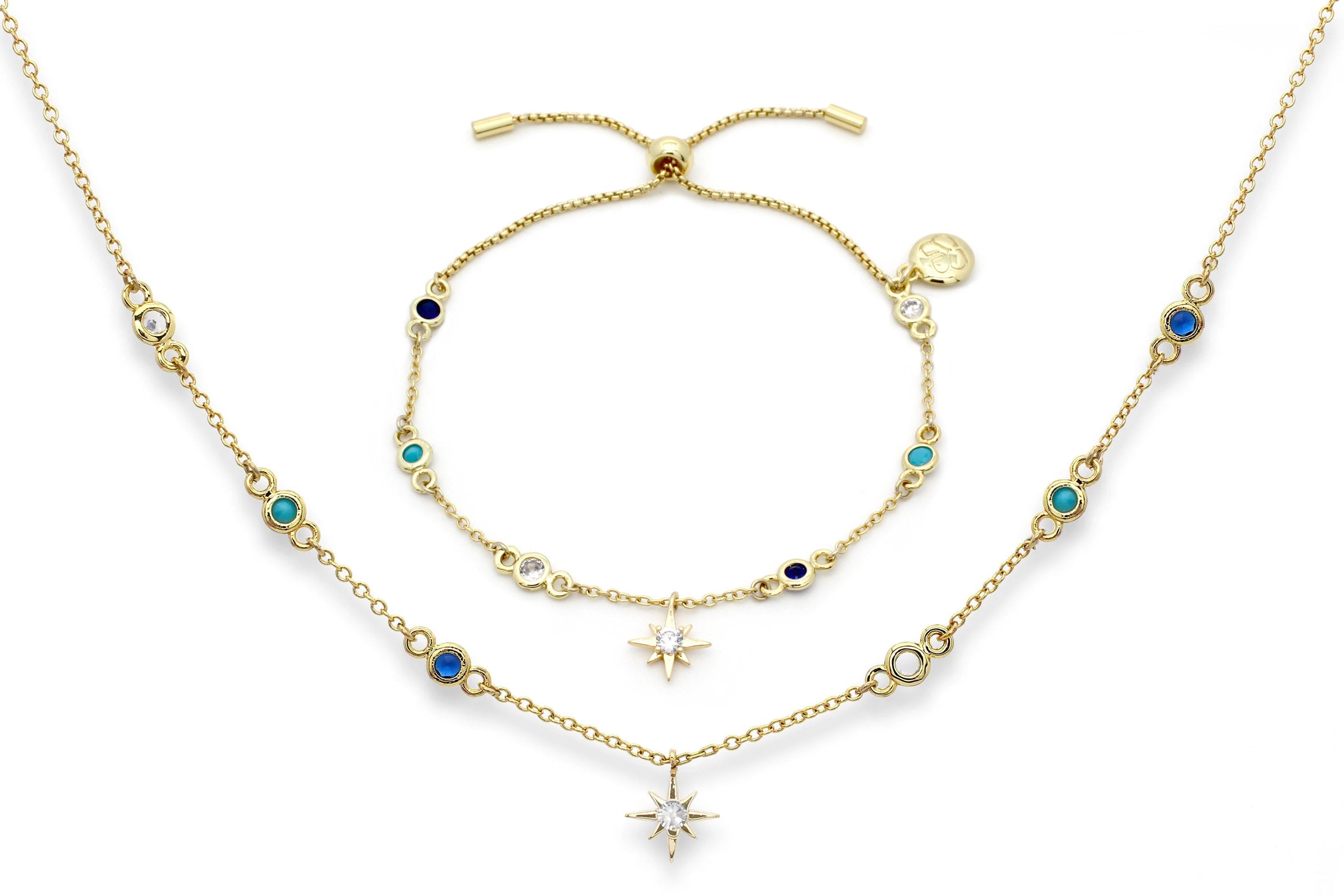 Astarte Gold Necklace & Bracelet Gift Set