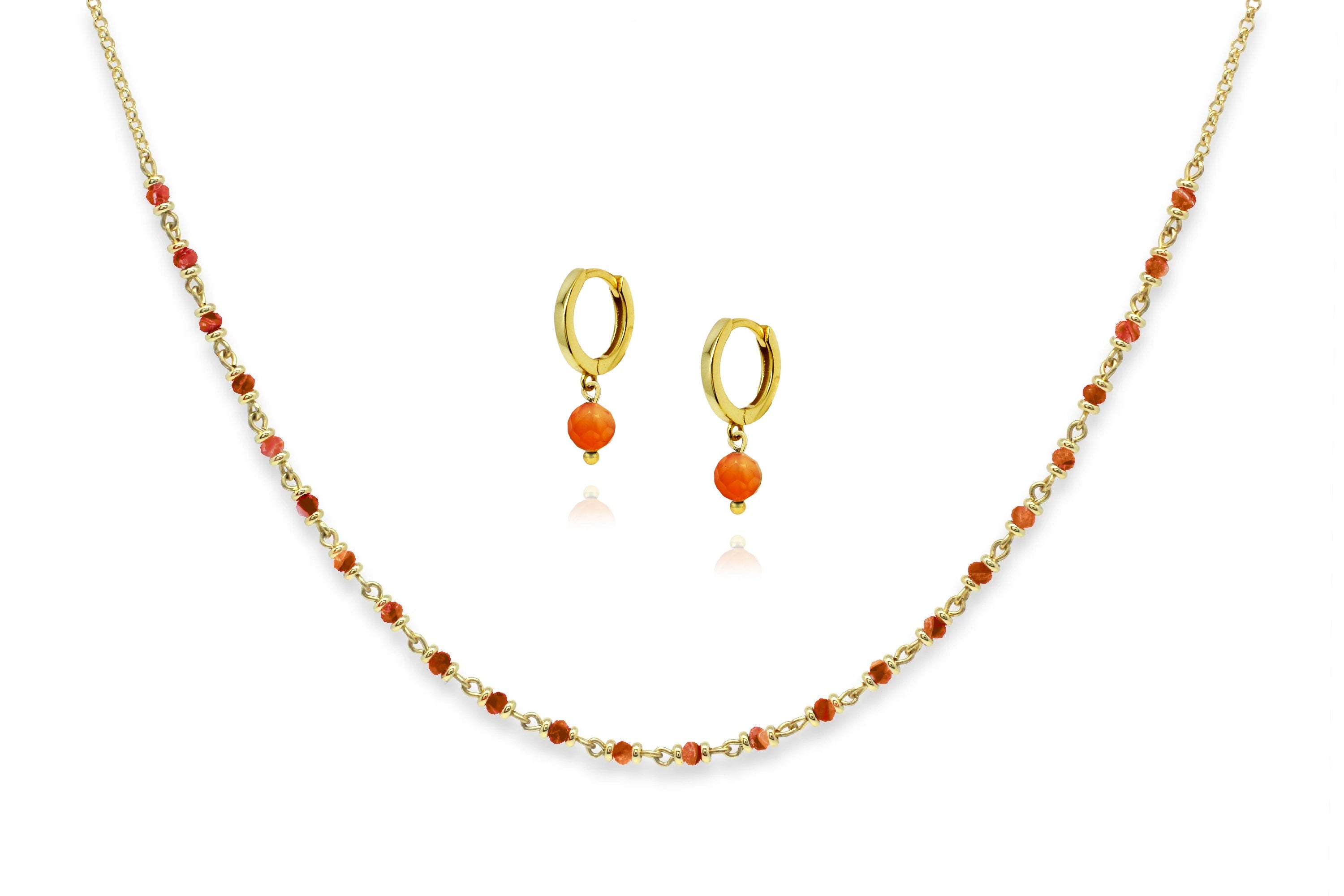 Carnelian Panacea Enchant Gold Set#color_Carnelian