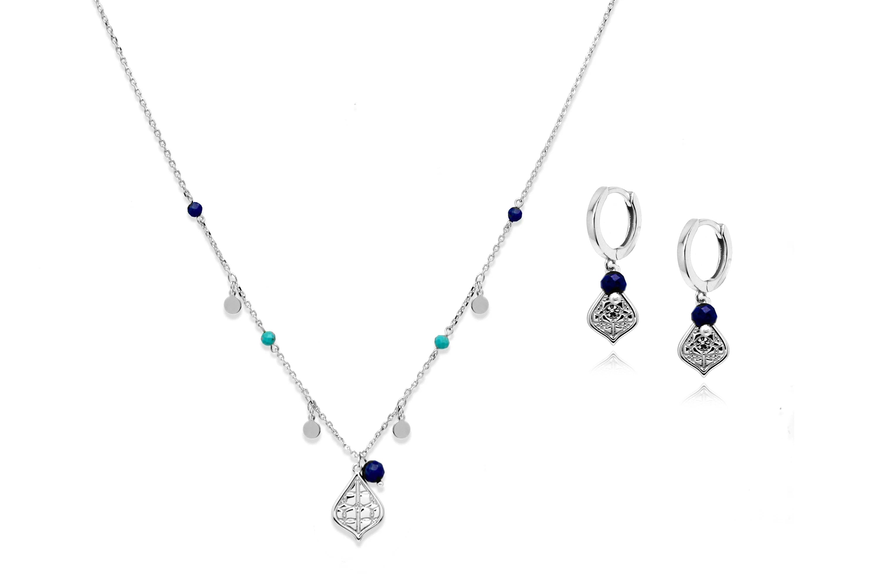 Nott Gemstone Necklace & Earrings Gift Set