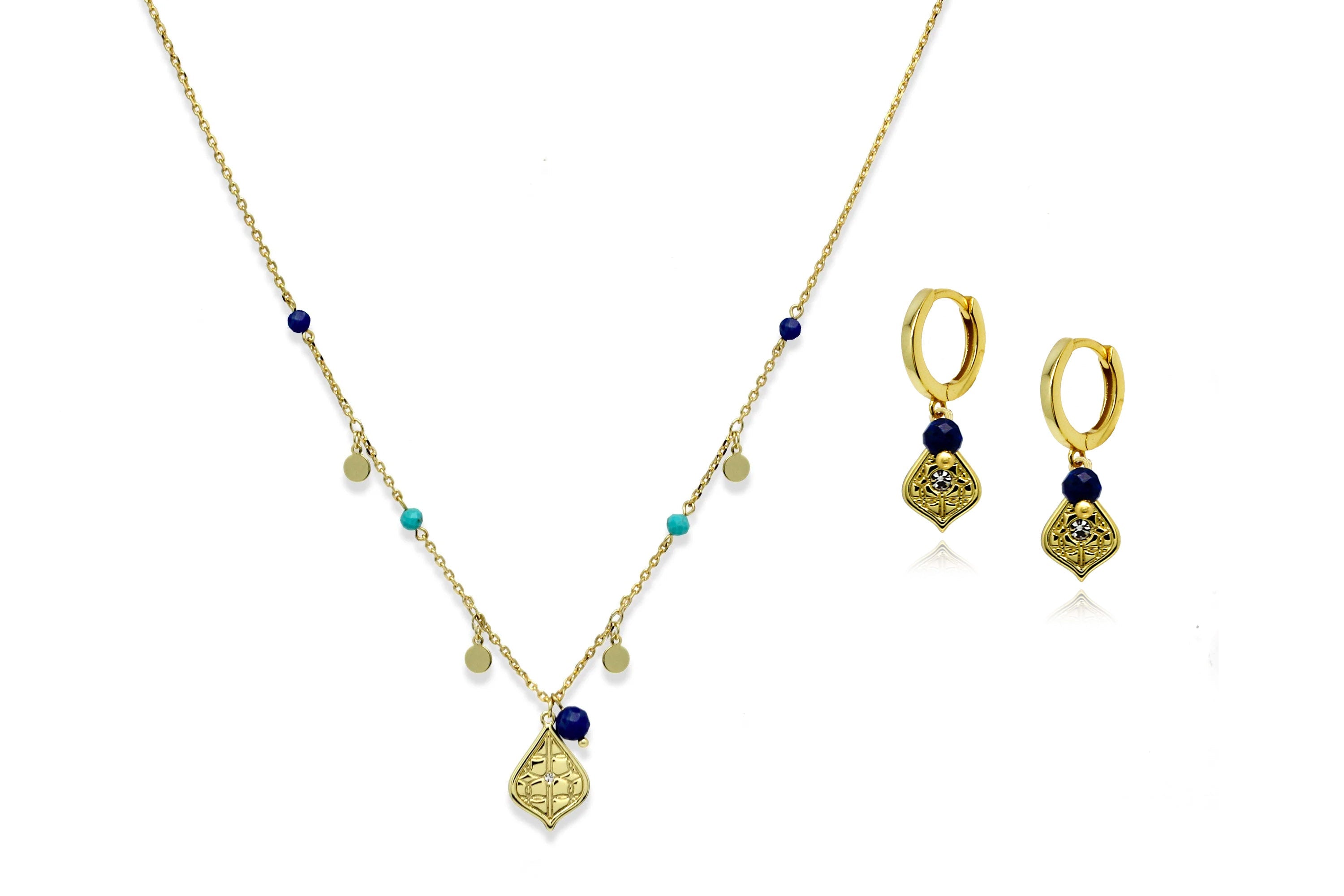 Nott Gemstone Necklace & Earrings Gift Set