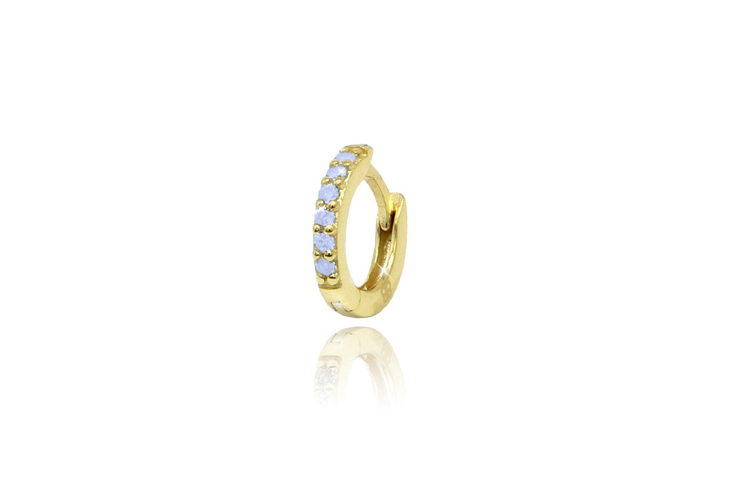Reddy Opalite Gold Huggies - Boho Betty