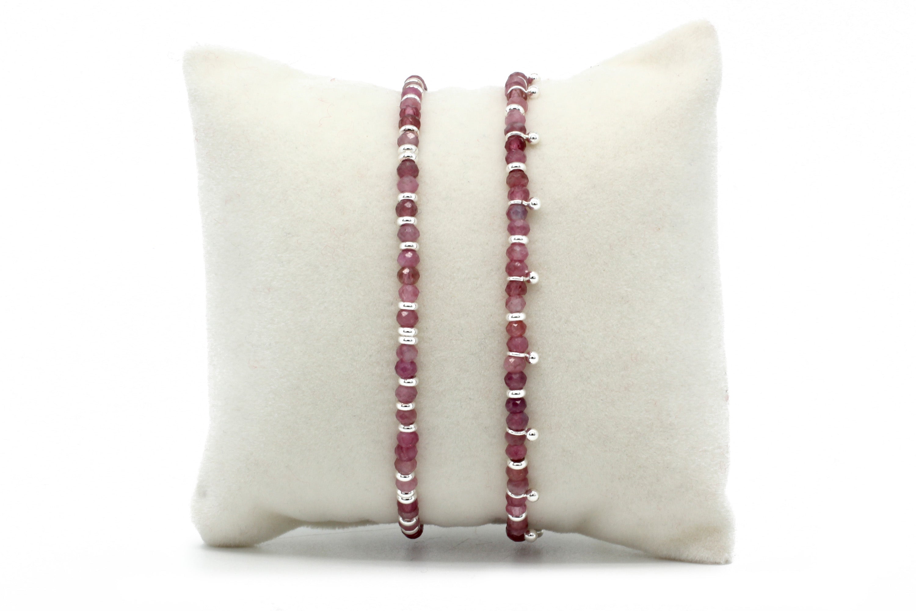 Serenity Pink Tourmaline Bracelet Stack - Boho Betty