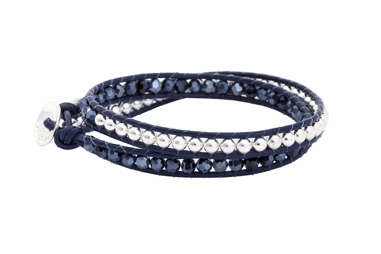 Starry Twist Leather 2 Wrap Bracelet - Boho Betty