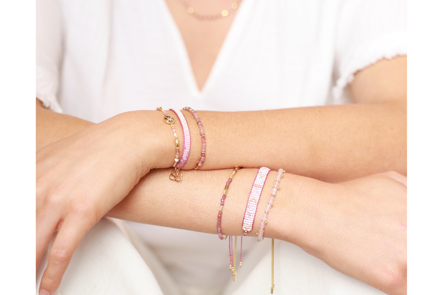 Try Pink Friendship Bracelet